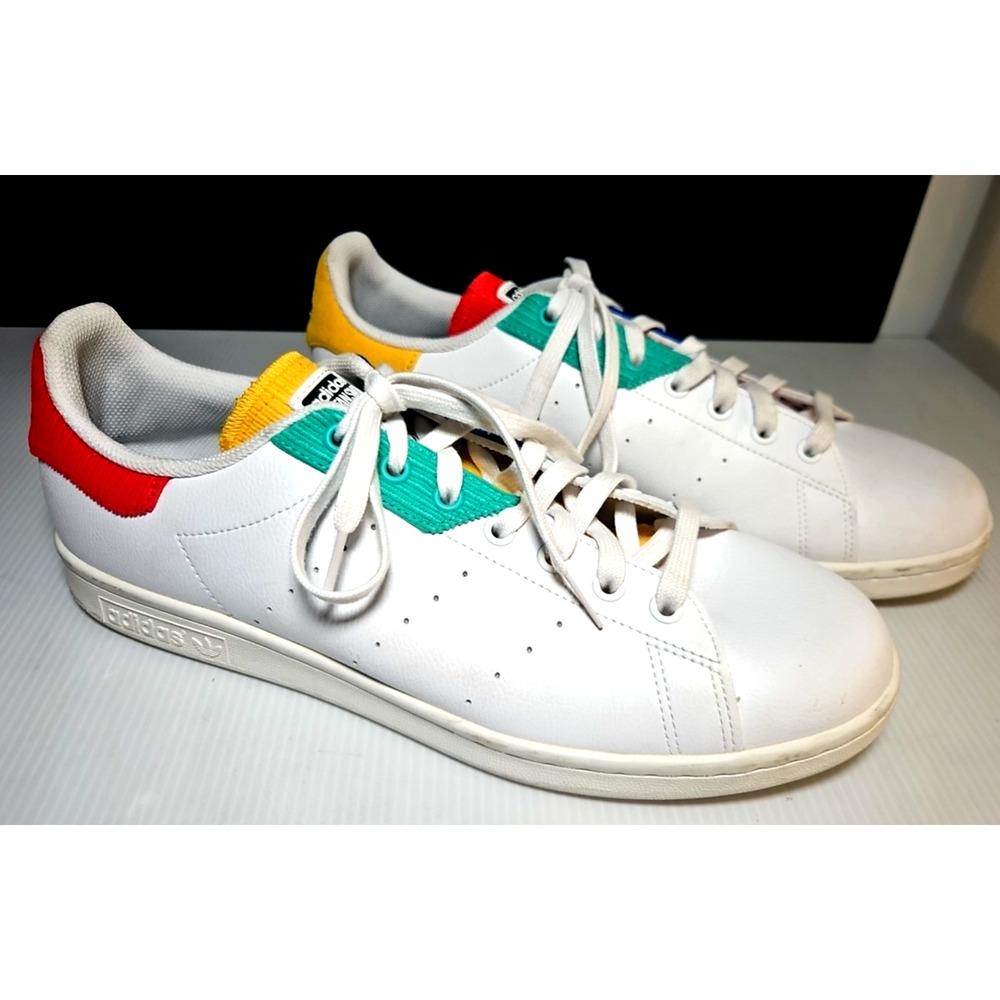 Adidas Stan Smith Low White Leather Sneakers H00329 Size US Men's 12
